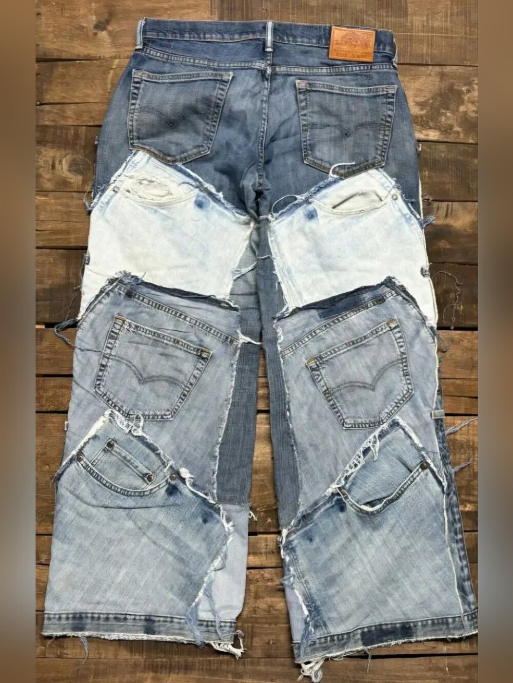 #1634 Jaded Gypsy Patched On Up Jeans - Picture 3 of 3